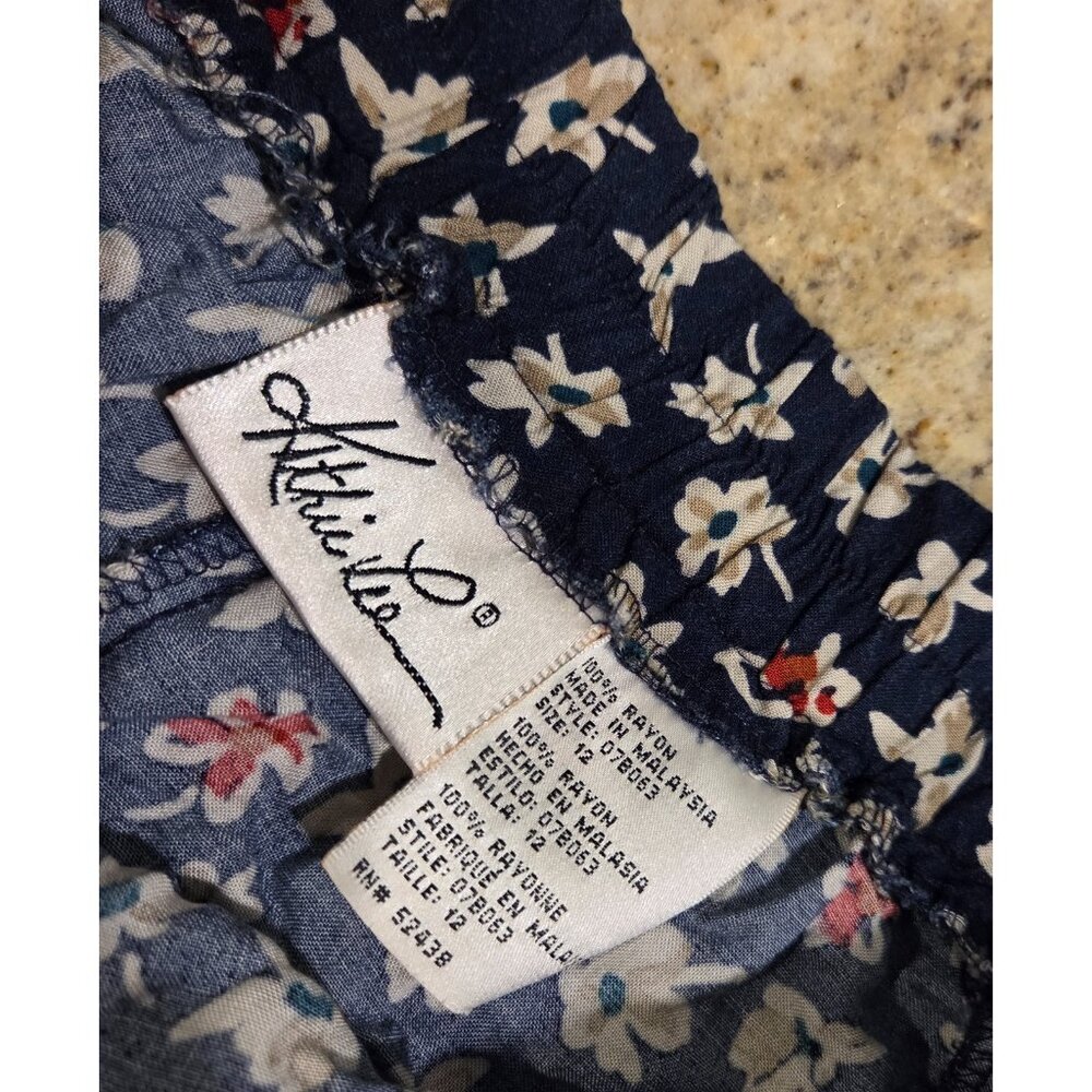 Vintage Kathie Lee Sz 12 Maxi Skirt Rayon Ditzy Floral Y2k Preppy - Picture 10 of 13